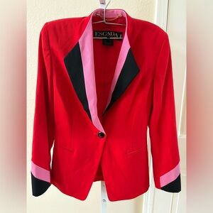 Vintage Escada Margaretta Ley Colorblock Blazer - Size 34 (US XS)
